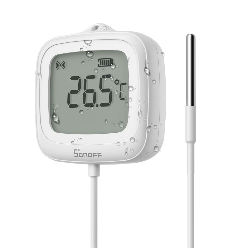 Zigbee Waterproof Temperature Sensor with LCD Display & 1.5M Probe - Smart Home