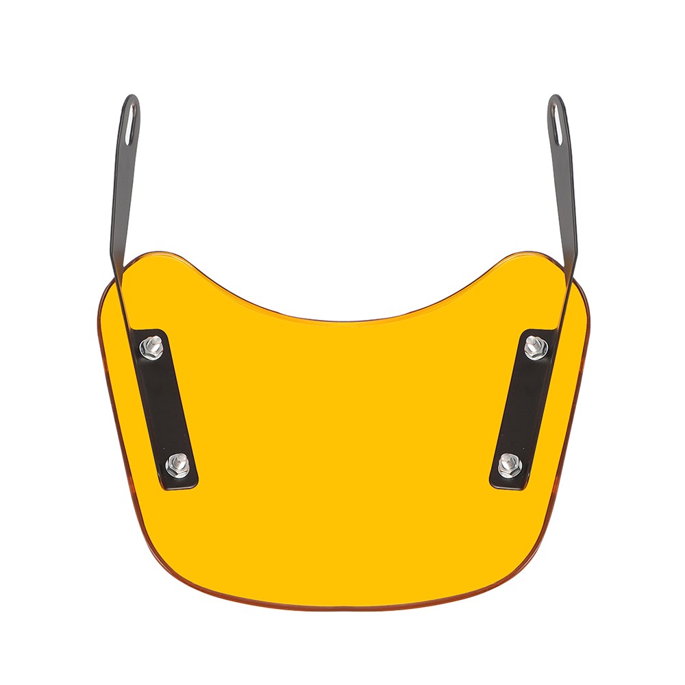 Yellow Round Headlight Motorcycle Windshield Windscreen Fairing 5-7'' Universal