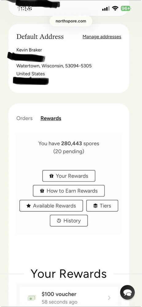 North Spore, 100$ voucher