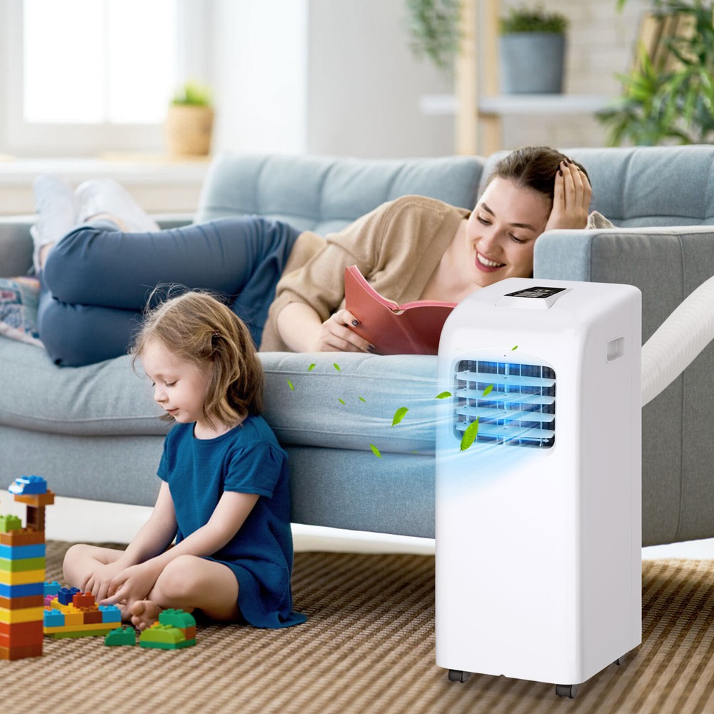 8000 BTU Portable Air Conditioner & Dehumidifier Function Remote w/ Window Kit