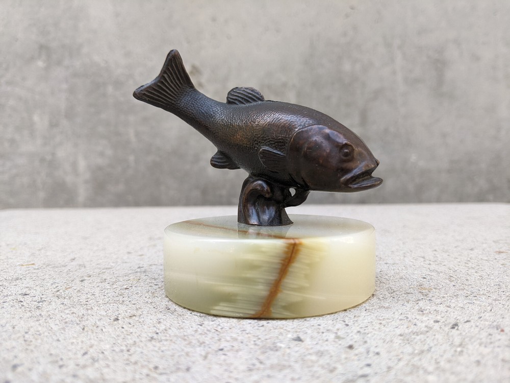 Solid Bronze Sculpture mounted on Onyx Base