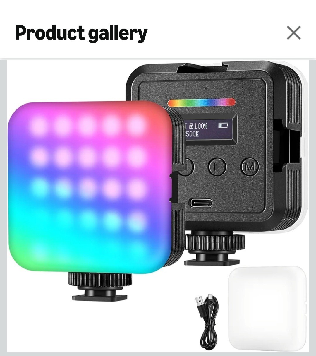 NEEWER Magnetic RGB Camera Light, 360° Full Color RGB61 Small LED Panel BRIGHT!