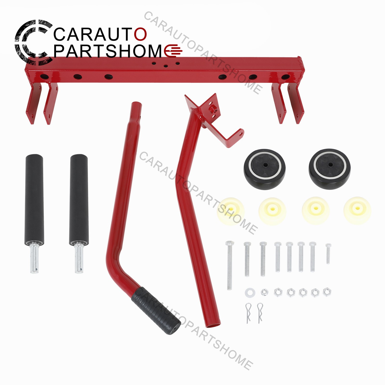Heavy-Duty Adjustable Tire Wheel Dolly 330 LBS Moving Tool Cart Wheel Lift Red