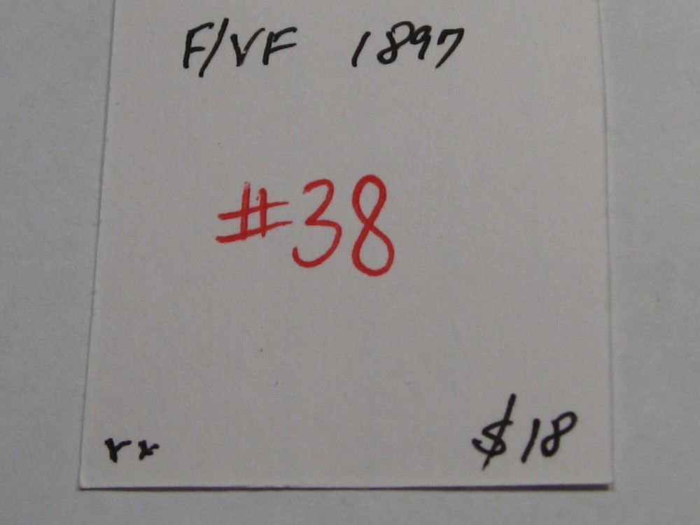 F/VF 1897 Five Cent 5¢ CANADA. #38