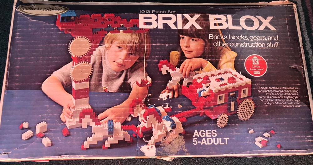 Sears Best Brix Blox Construction Set 1013 Piece Set Original Box Instructions