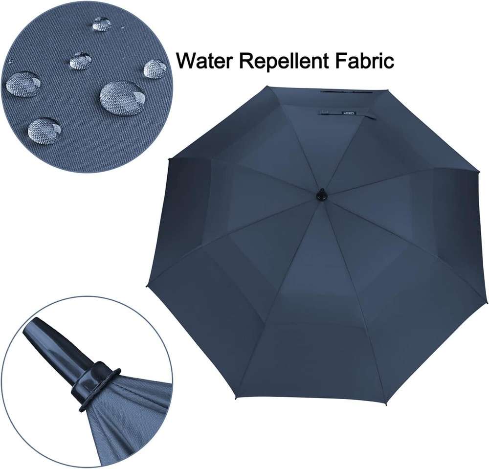 Stylish Automatic Open Golf Umbrella - Windproof, Double Canopy & Lightweight