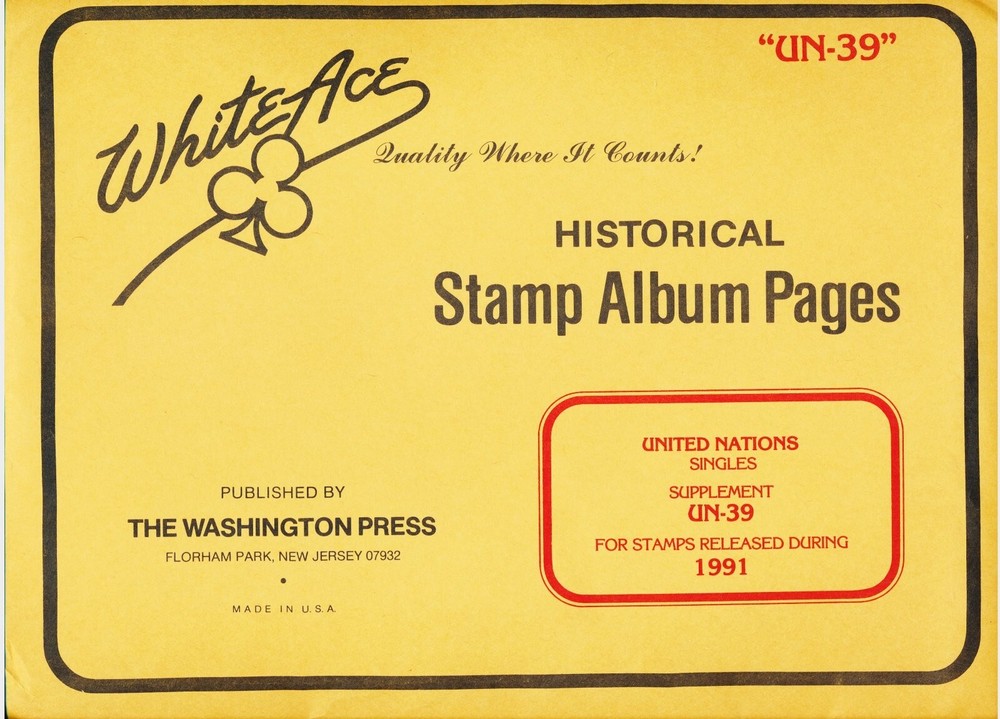 WHITE ACE 1991 United Nations Singles Album Supplement UN-39