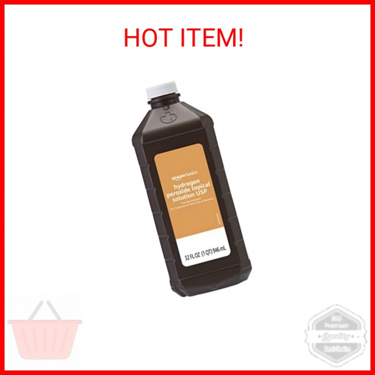 Amazon Basics Hydrogen Peroxide Topical Solution USP, First Aid Antiseptic for C