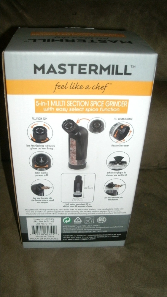 Spice Grinder Multi Section MASTERMILL NEW IN BOX