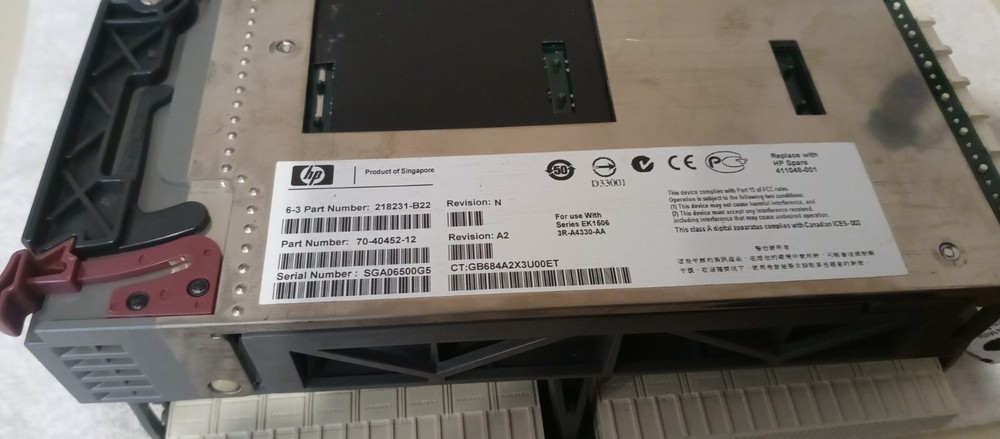 HP, OEM, 70-40452-12, StorageWorks Modular Smart Array 1000, 218231-B22