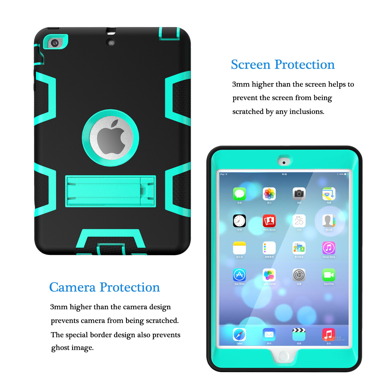 For Apple iPad Mini 4/5 Hybrid Shockproof Heavy Duty Tough Hard Case Stand Cover