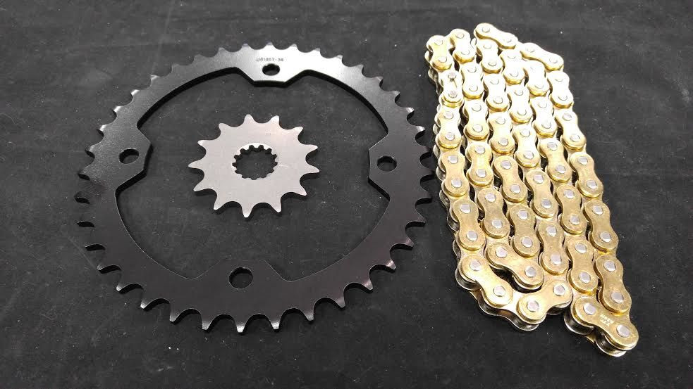 YAMAHA YFZ450 JT SPROCKET 14/40 & AND EK SRO GOLD O-RING CHAIN SET KIT