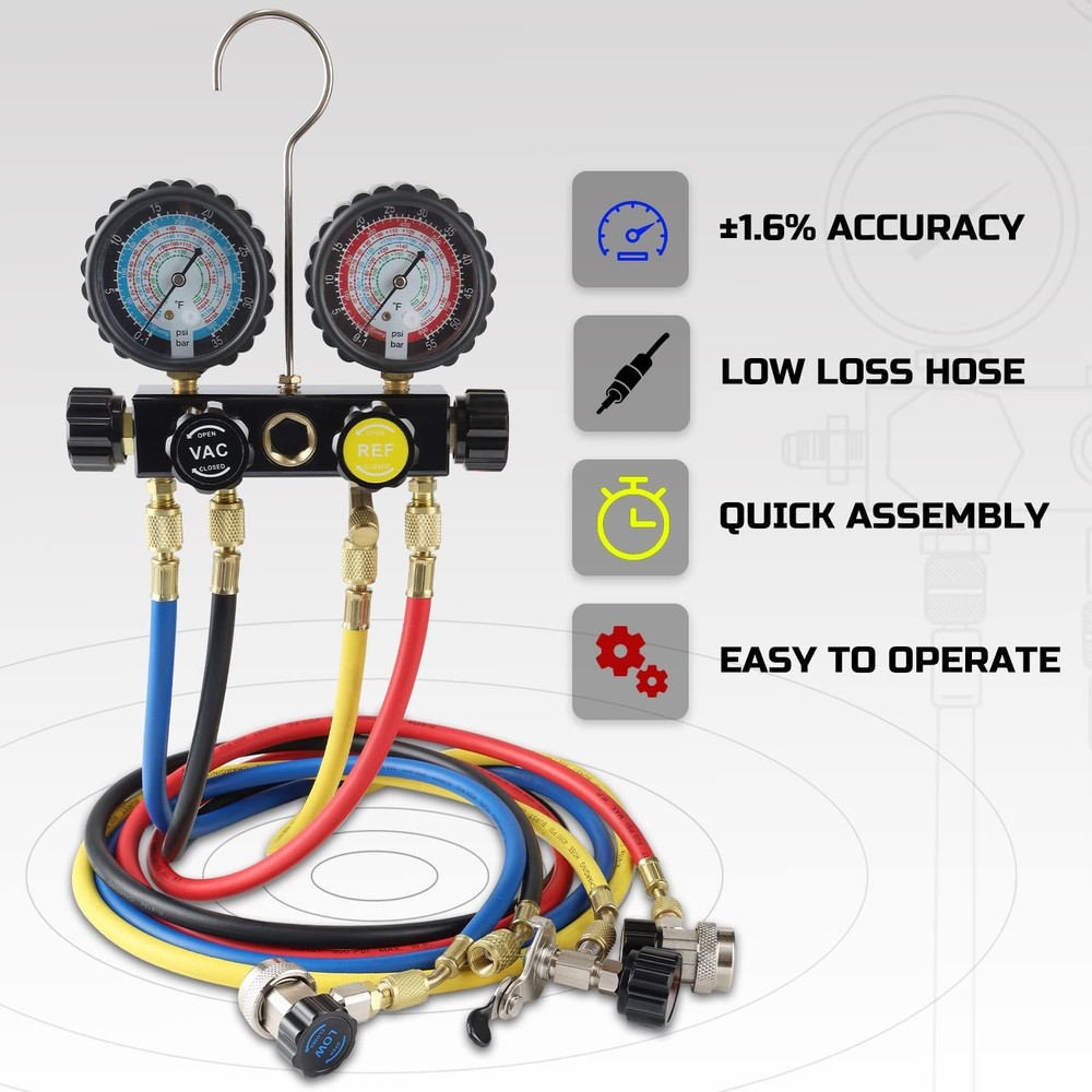 Multifunctional Refrigerant Gauge Set for AC Systems