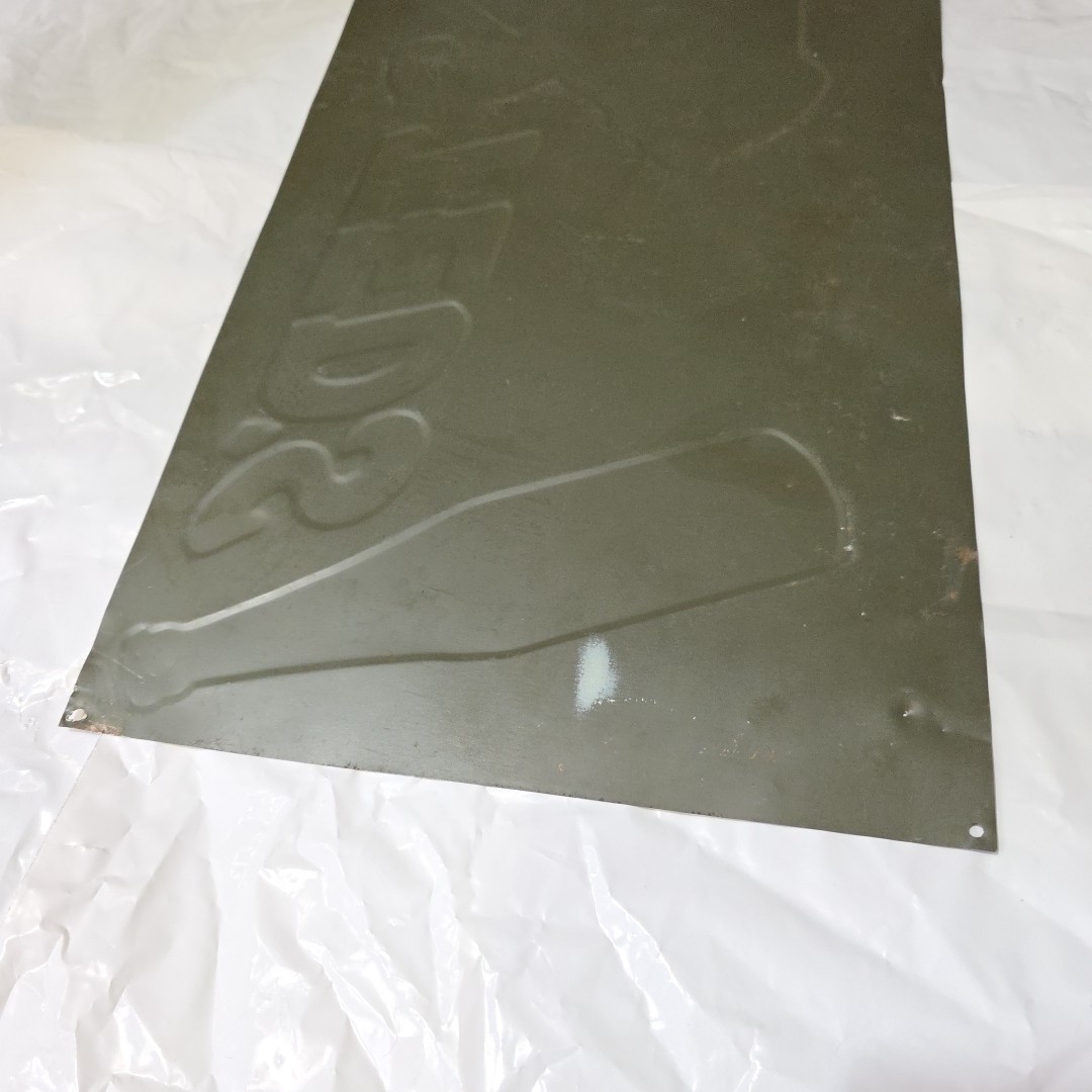 VTG TED WILLIAMS Ted's Delicious Creamy ROOT BEER SIGN 10in. x 15in. Green Back