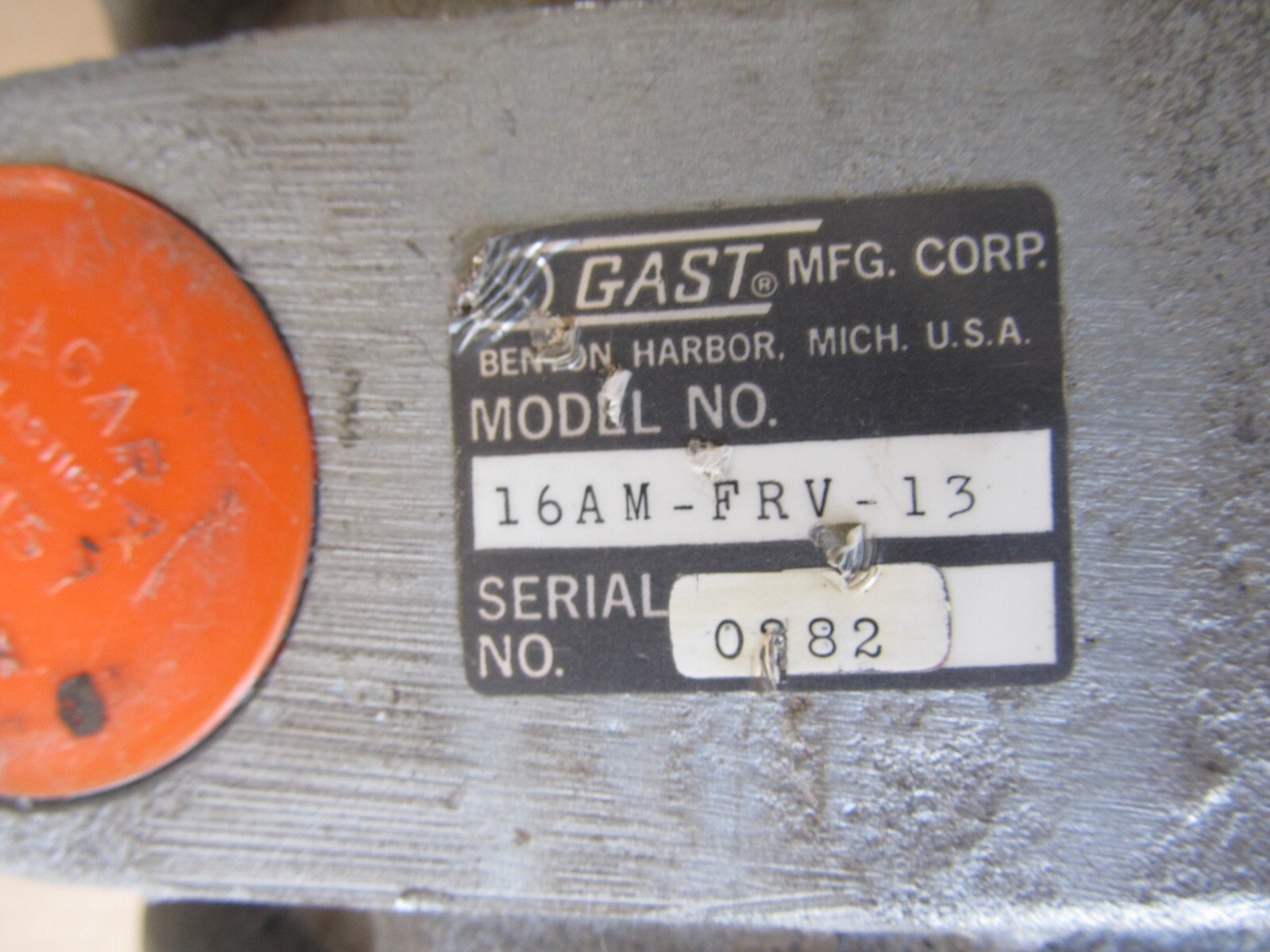 Gast 16Am-Frv-13 Lubricated Air Motor