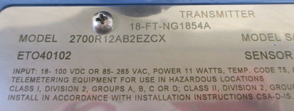 MICRO MOTION , 2700R12AB2EZCX , MULTIPLE VARIABLE FLOW TRANSMITTER , SURPLUS