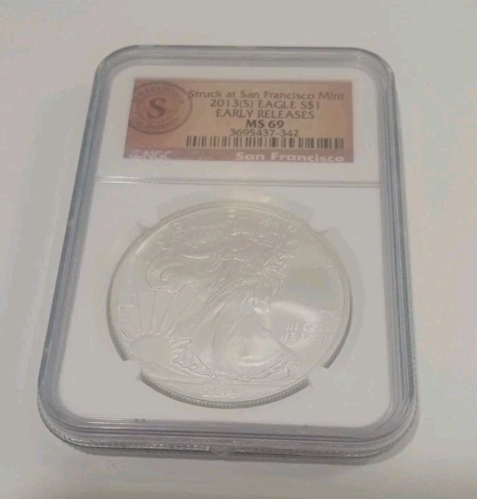 2013 W Silver Eagle Dollar MS69 Early Releases NGC Certified