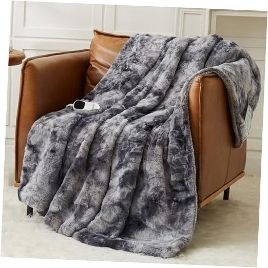 Heated Blanket Electric Throw - Heating Blanket Throw 50"x60" 01 - Grey