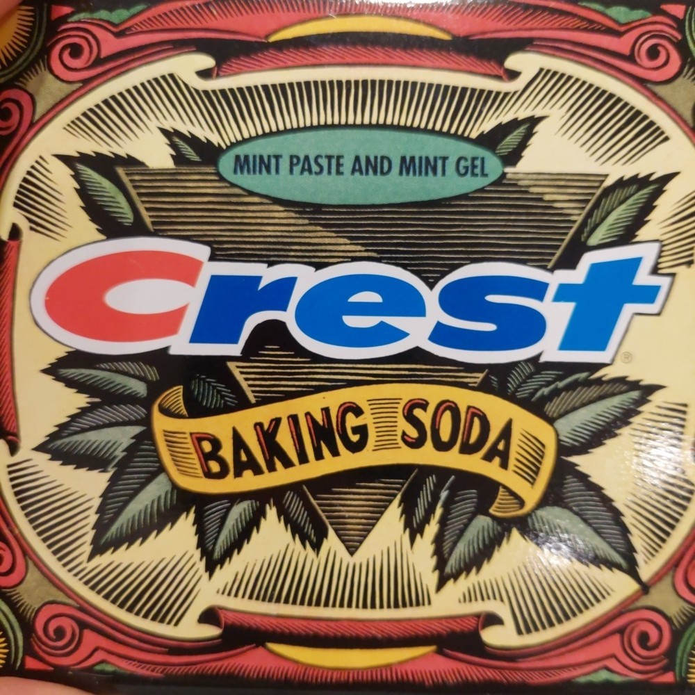 CREST Toothpaste Collectible Tin ONLY Mint Paste And Mint Gel Baking Soda