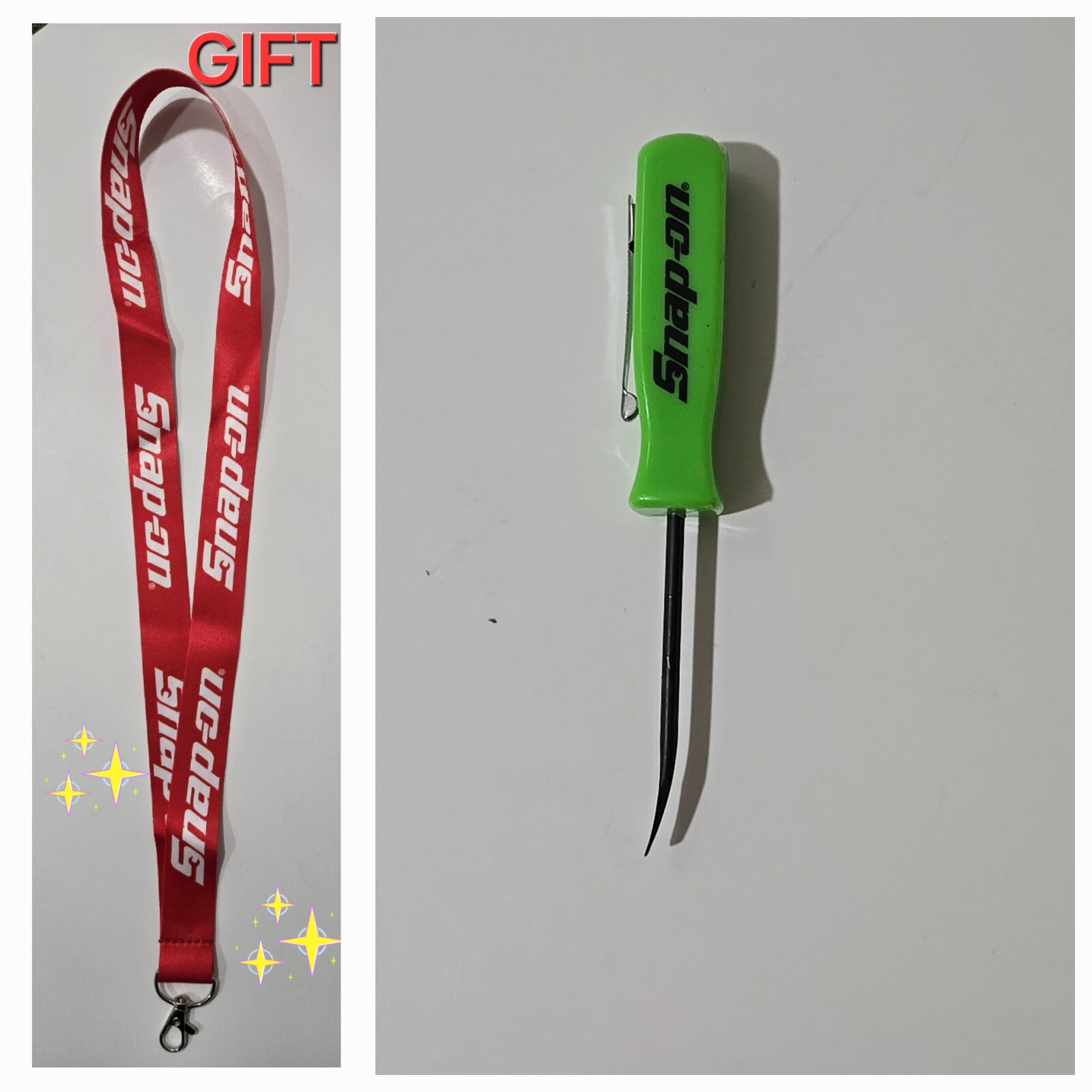 1X Green Snap on tools Promo PRY BAR screwdrivers per order pocket Clip NEW+GIFT