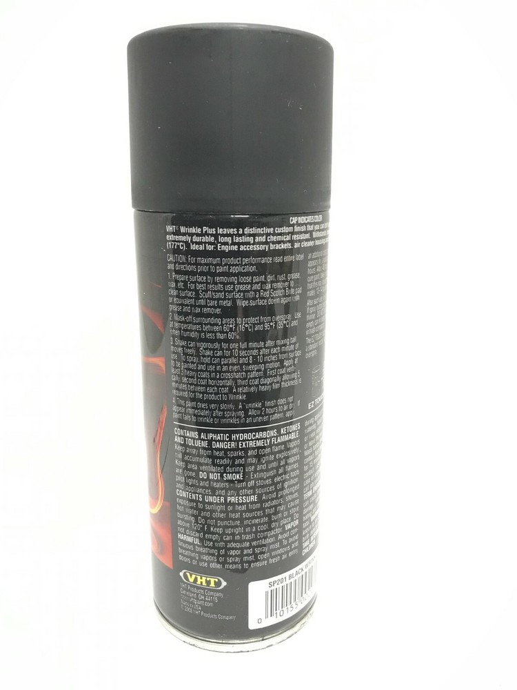 VHT SP201-2 PACK BLACK High Temperature Wrinkle Finish Durable Texture Coating