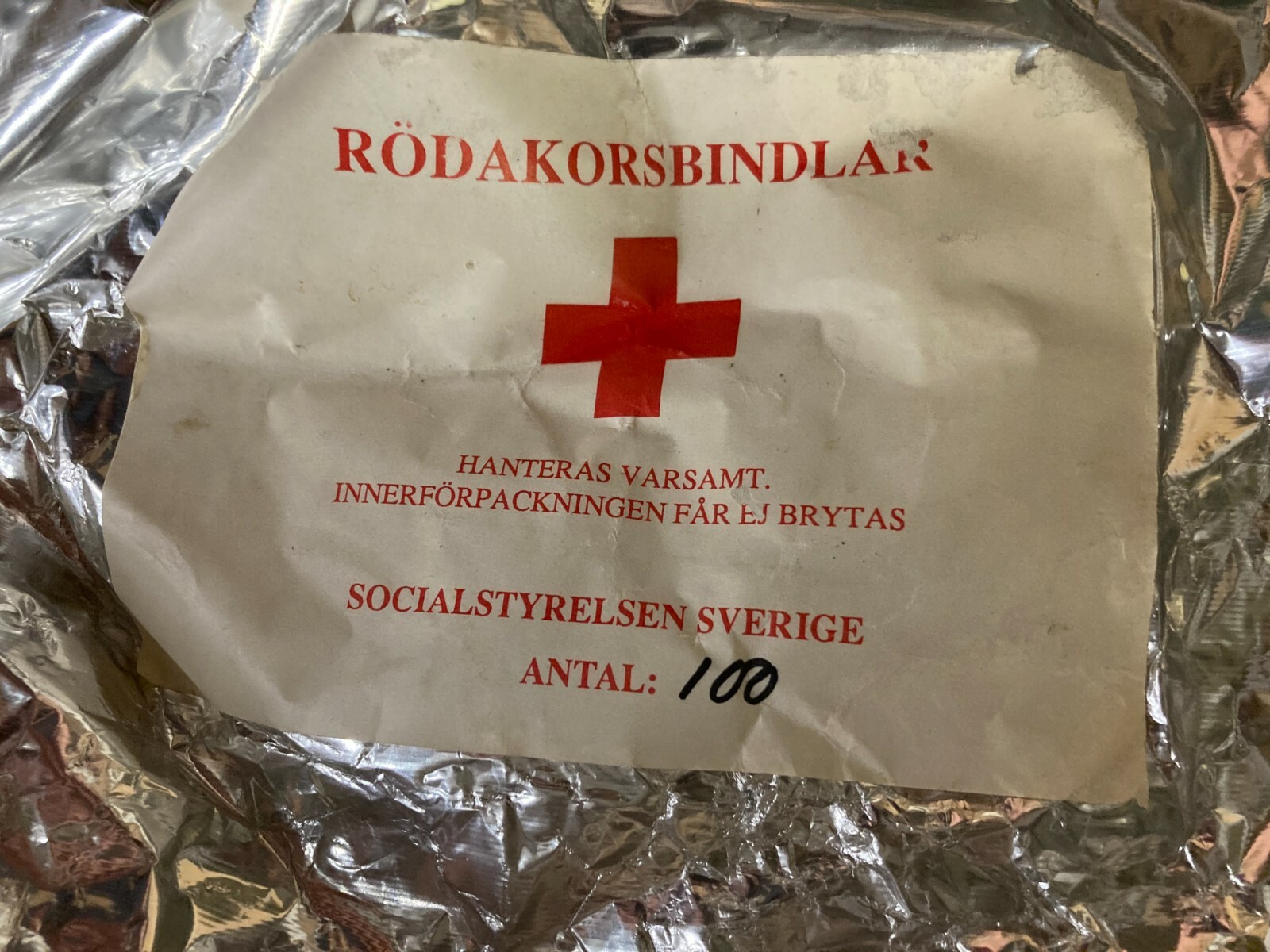 Swedish Medical Brassard Armband, Medic Band Reversable Green/White Vinyl