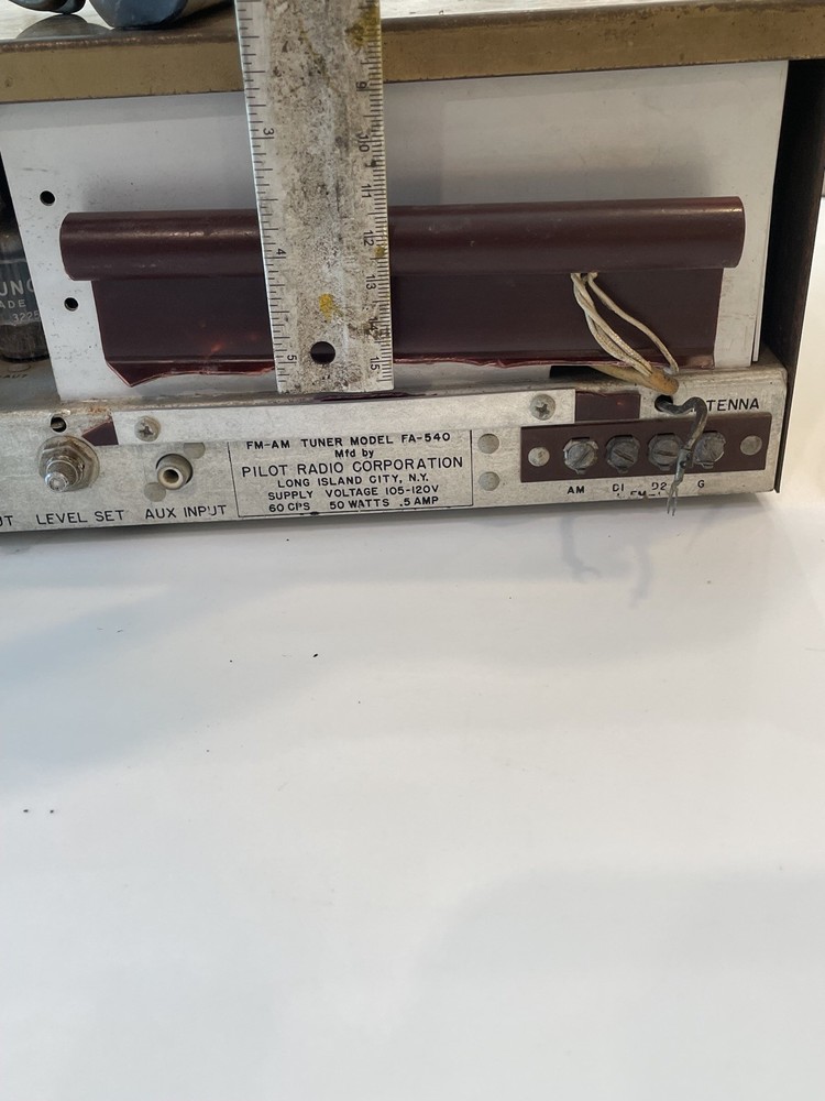 Pilot FA-540 Mono Tube Tuner Untested & As-Is