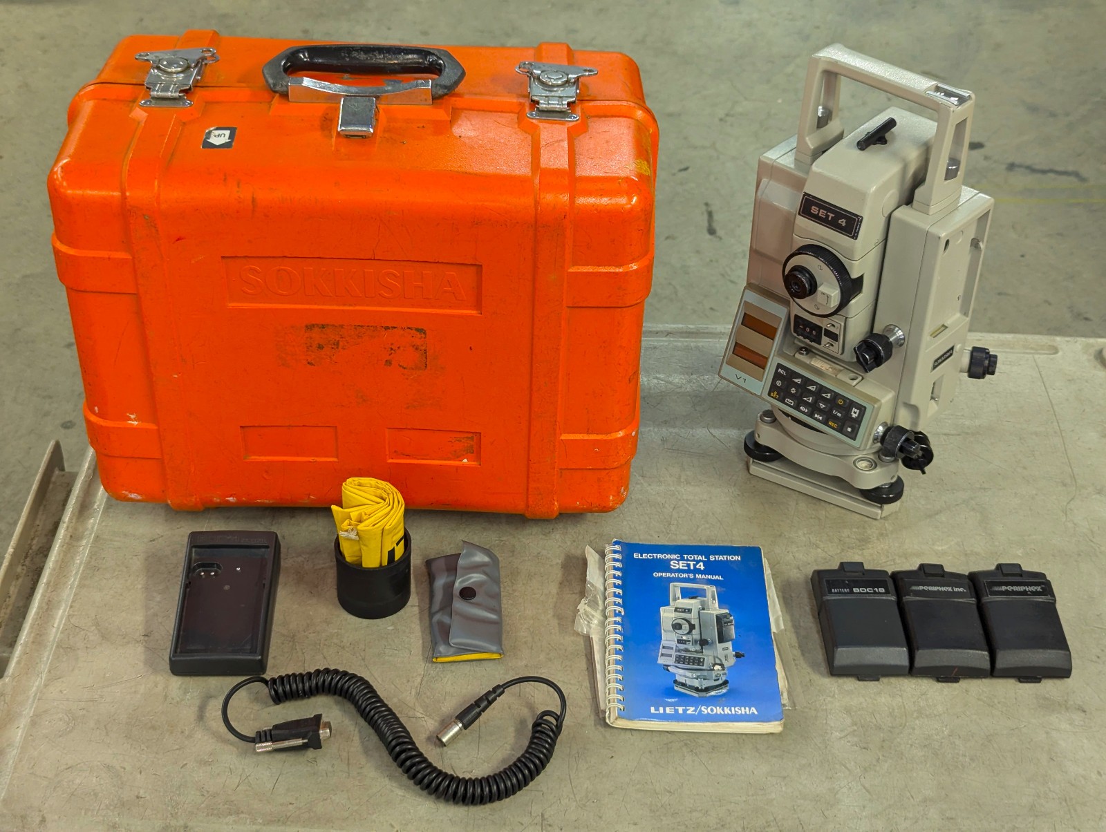 Sokkisha Lietz Set 4 Theodolite Survey Equipment; no charger; power on test only