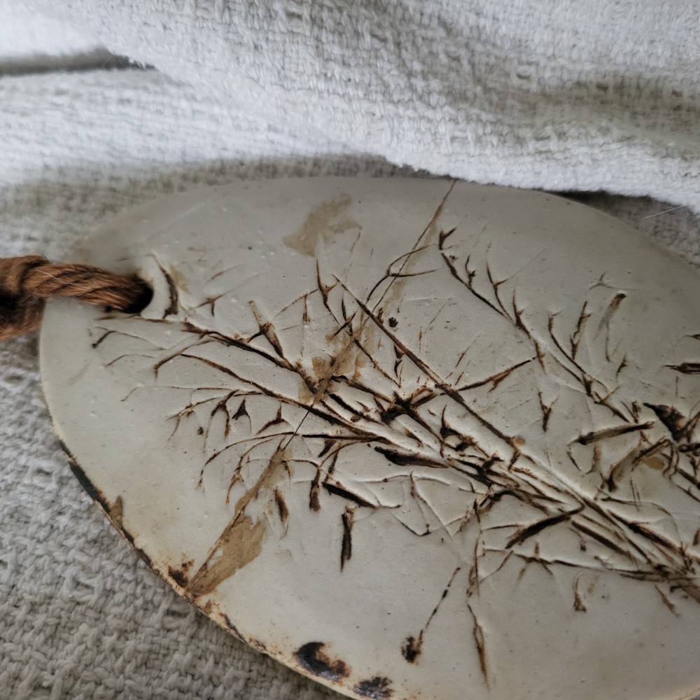 Clay Wind Chimes Signed, Damaged & Repaired