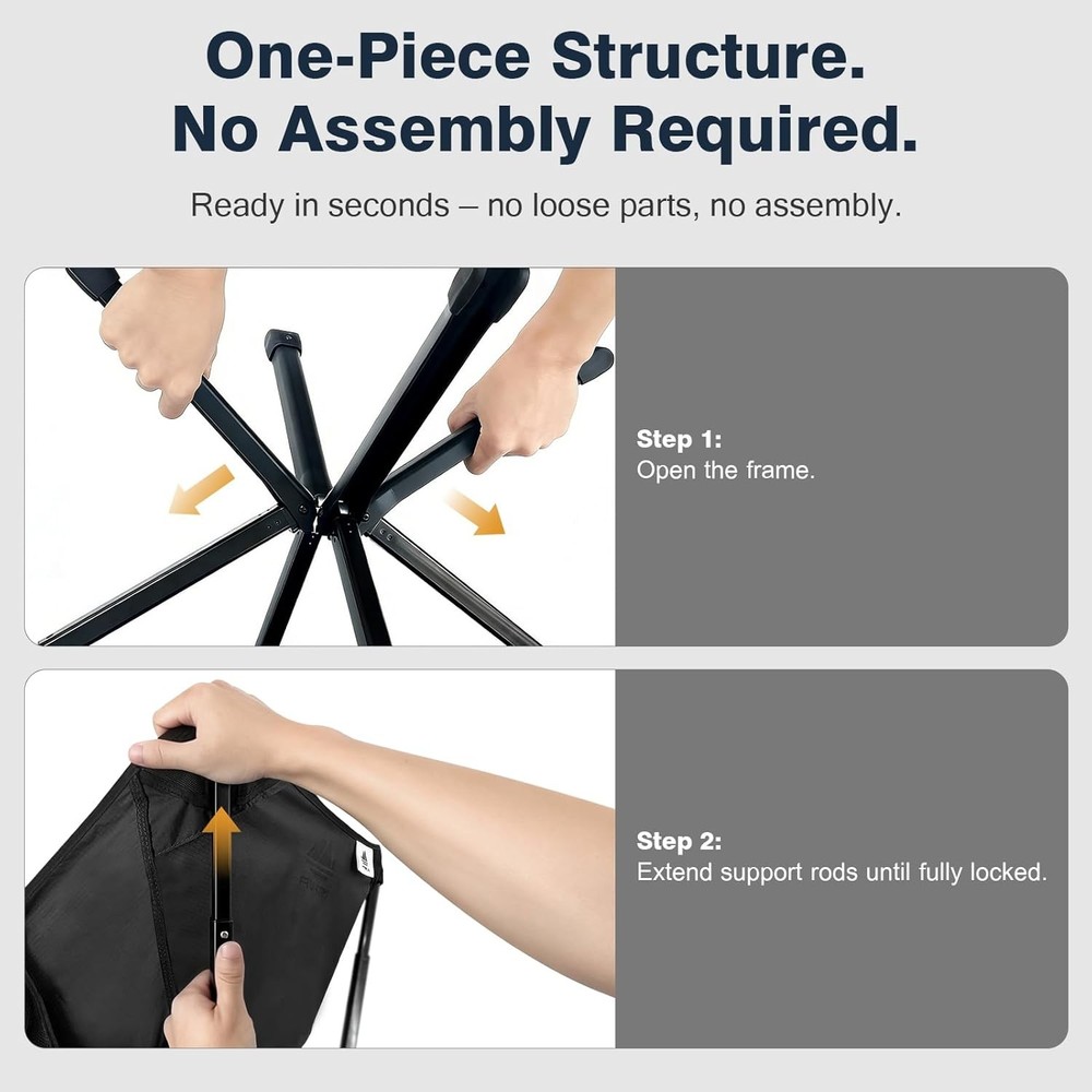 Folding Camping Chair Compact Beach Quick Setup Stable