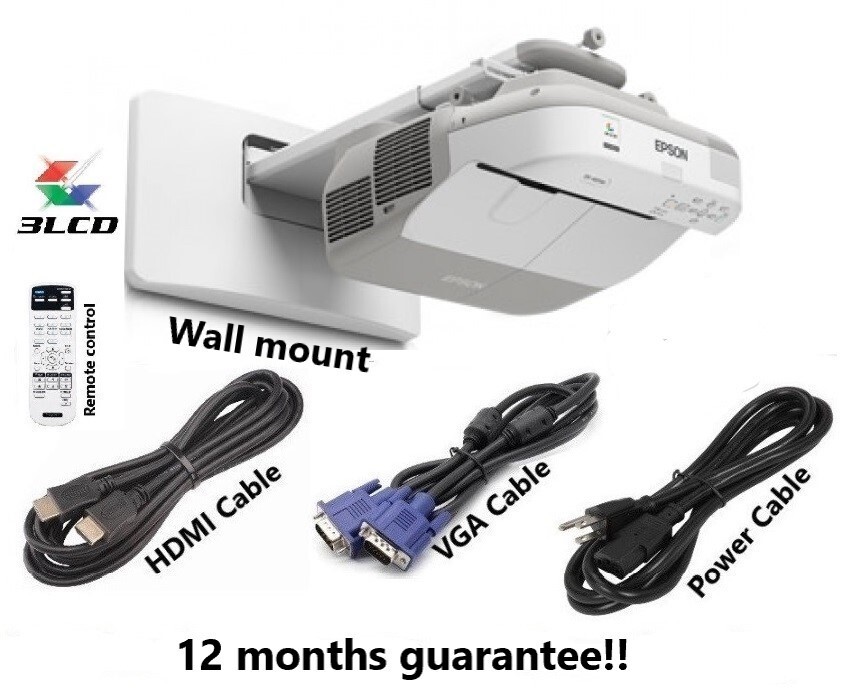 Epson Powerlite 470 Ultra-Short Throw Projector with Wall mount