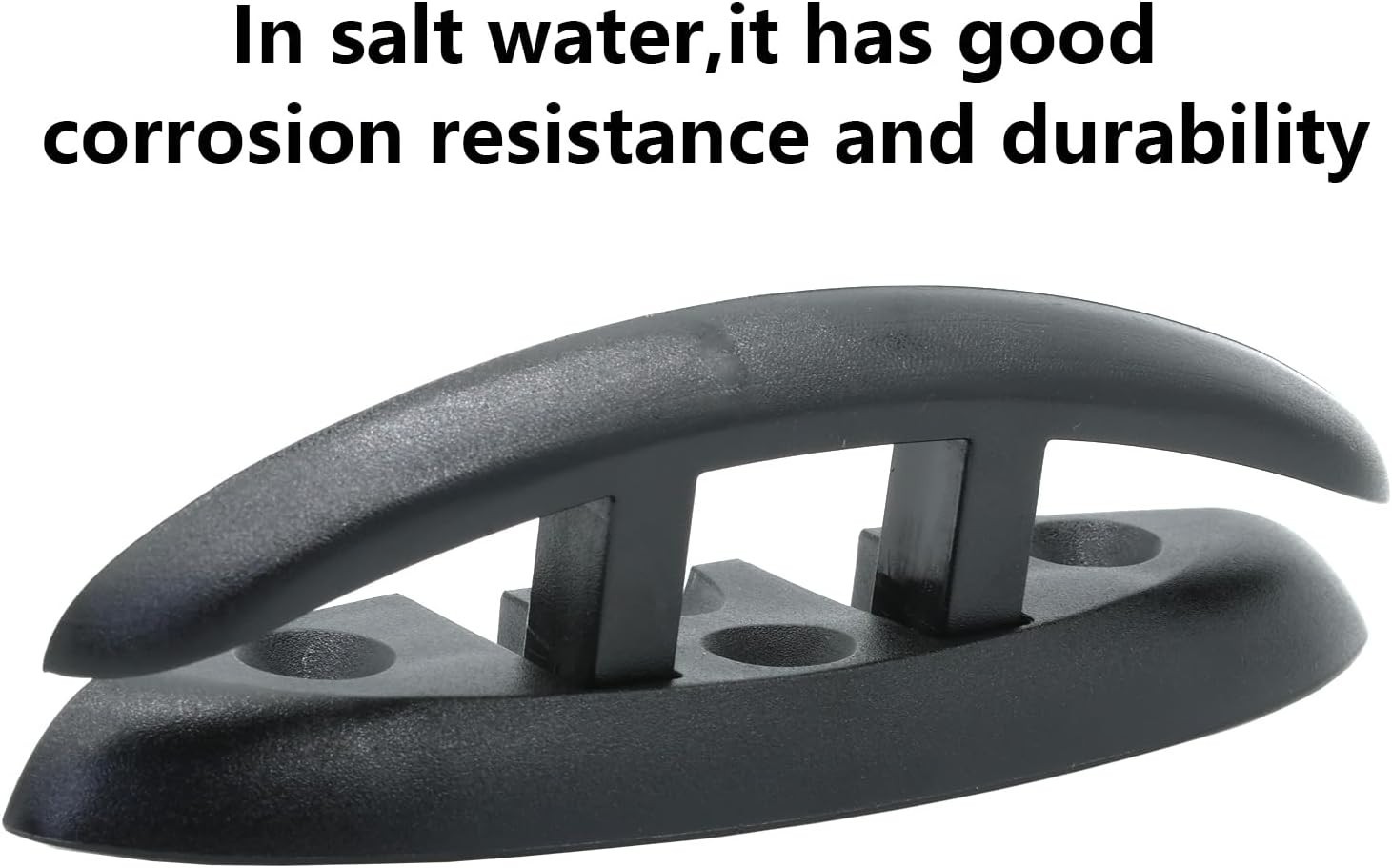 2pc 5" Marine Nylon Folding Cleat Flip Up Boat Kayak Dock Mooring Hardware Black