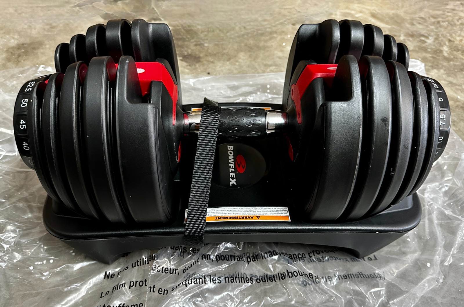 x1 Bowflex Selectech 552 Adjustable Single Dumbbell 5 - 52lbs READ