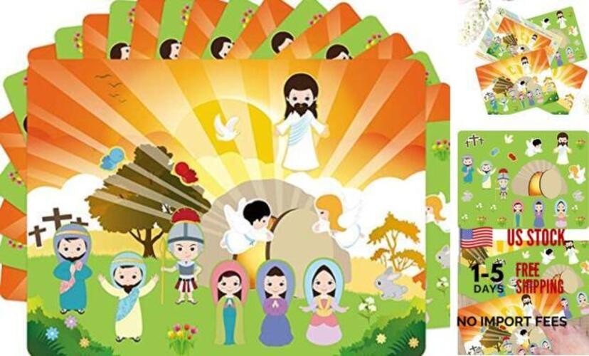Make an Easter He Lives Sticker Scenes Religious Easter Craft Kit DIY