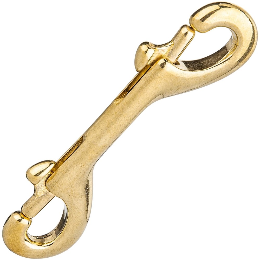 Solid Brass Double Ended Bolt Snap Hook, Marine Grade Double End Scuba Diving...