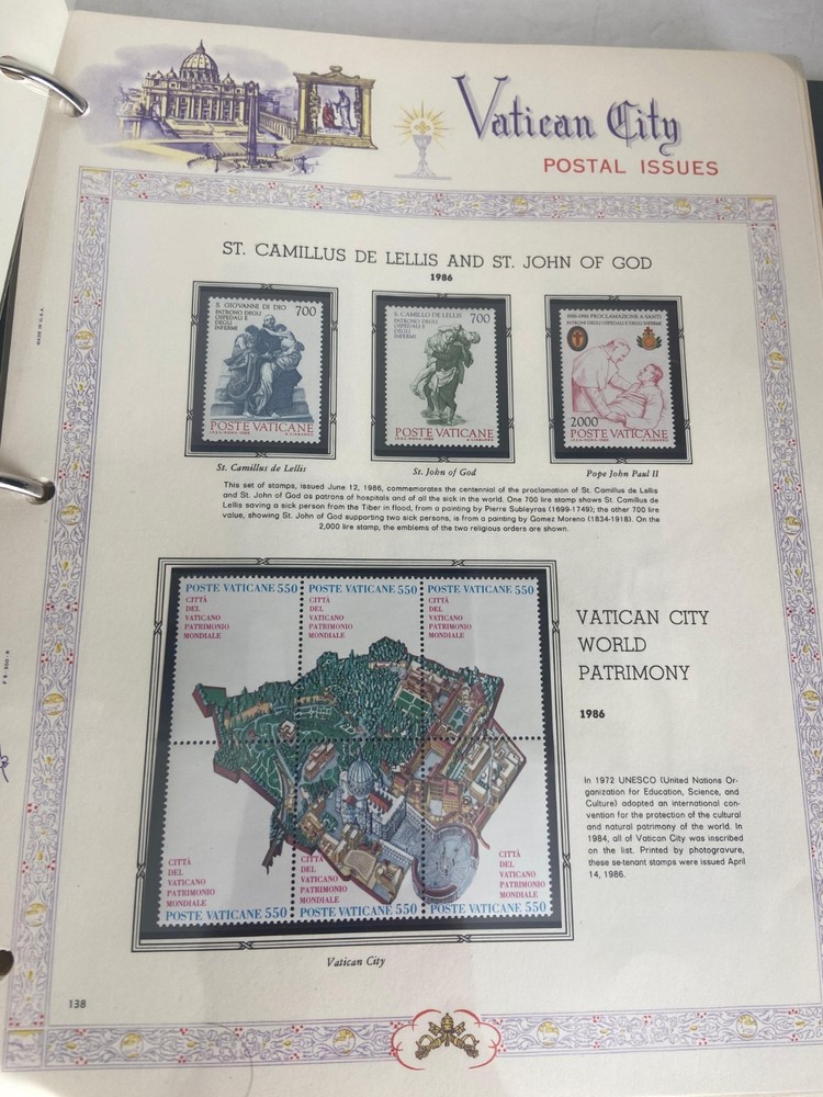 Joystamp: Awesome White Ace Vatican City Album Pages Mint Never Hinged