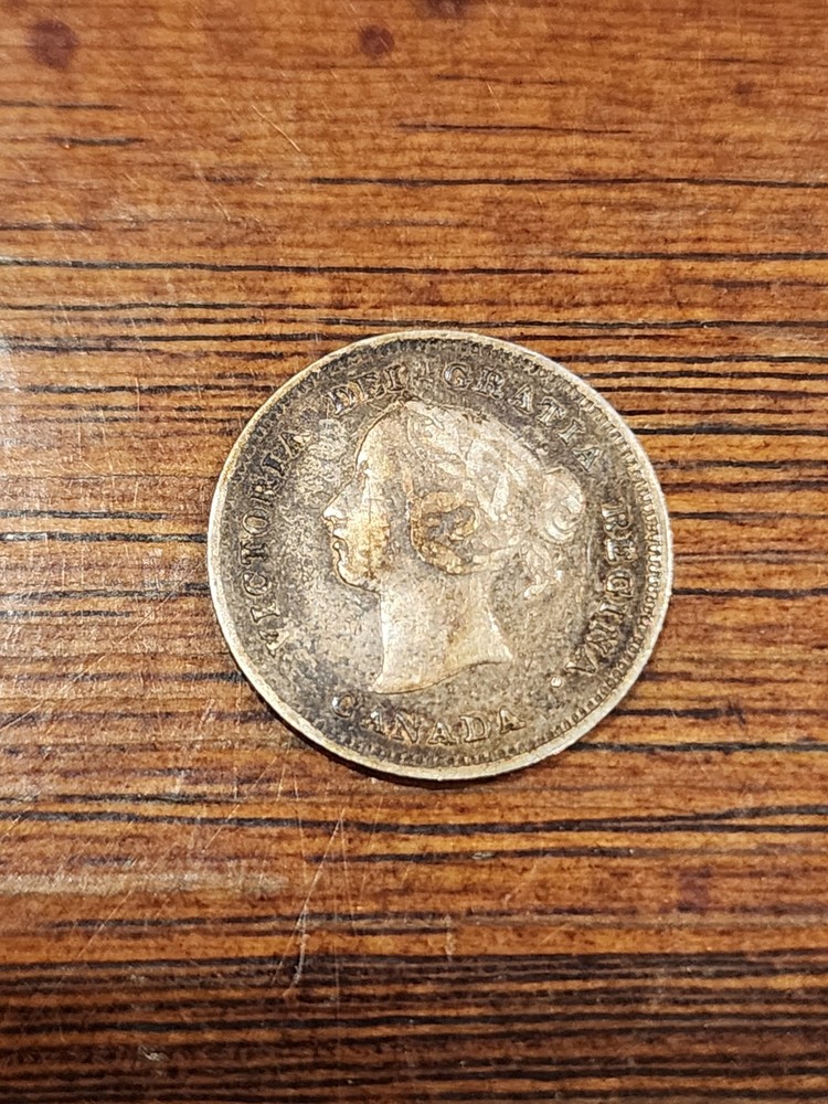 1889 Canada 5 Cents Silver Coin