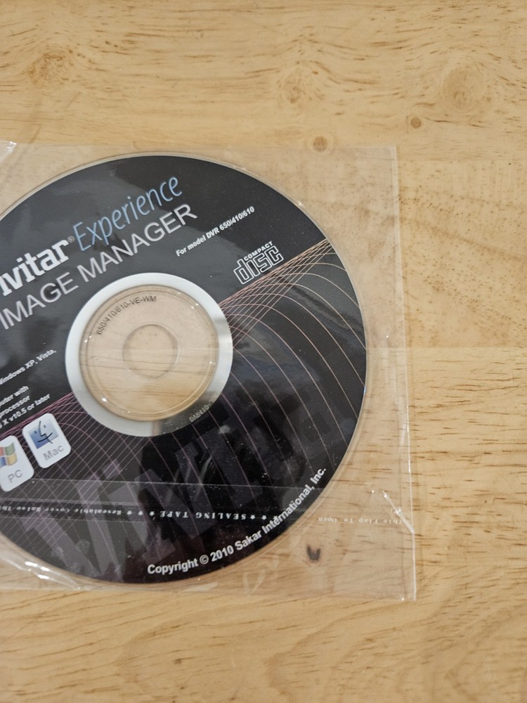 Vivitar Experience Image Manager software media CD Rom disk