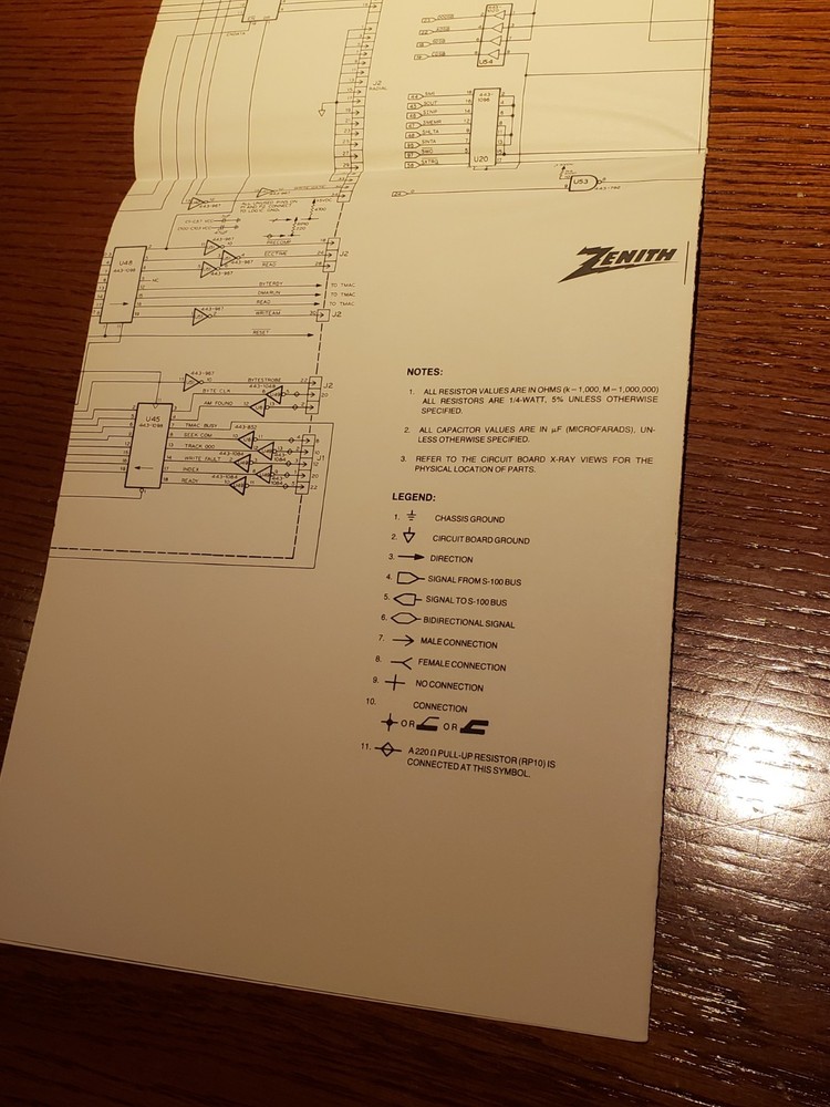 Heathkit/ Zenith Winchester Disk Controller Z-217-1 Schematic
