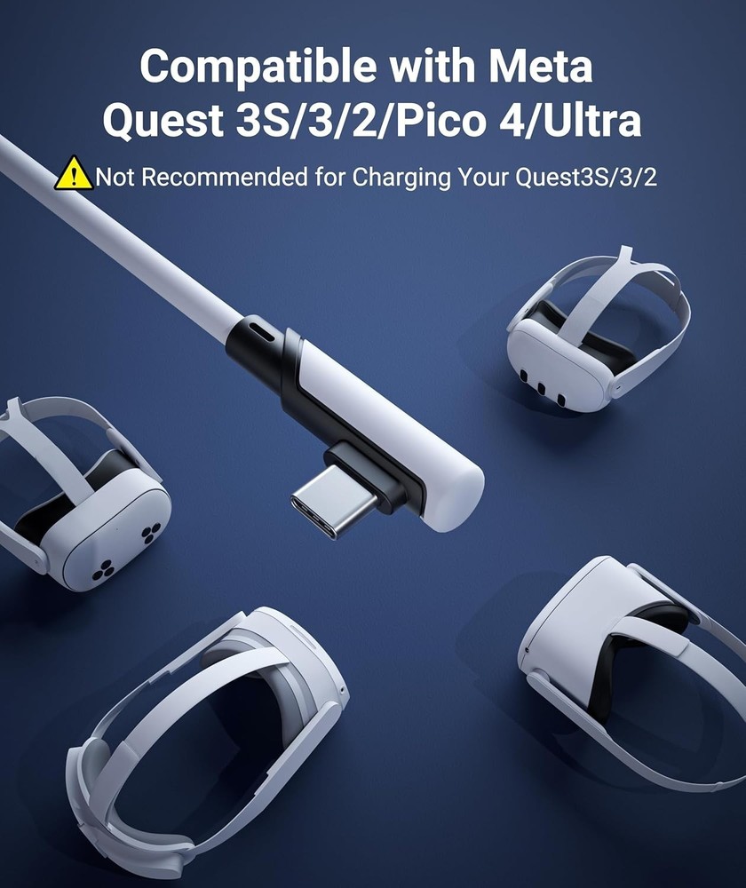 Durable 16FT USB 3.0 Cable for Meta Quest 3 & Pico - Immersive PC VR Experience
