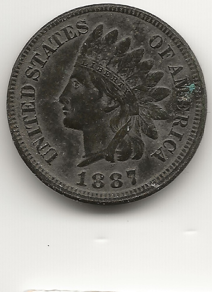 1887 Indian Cent EF