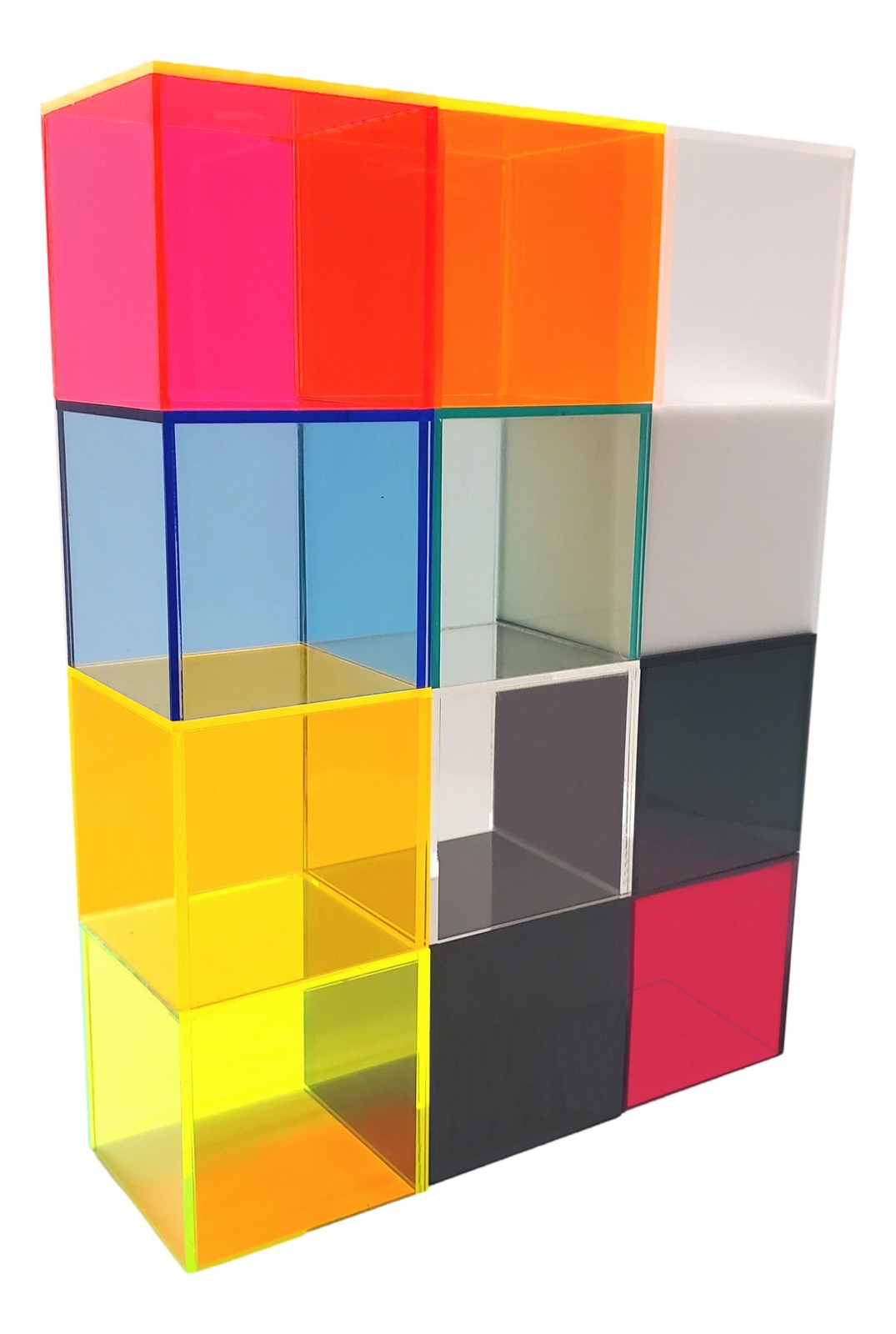 T'z Tagz 6" Acrylic Display Box | 5-Sided Open Bottom | No Lid | Multiple Colors