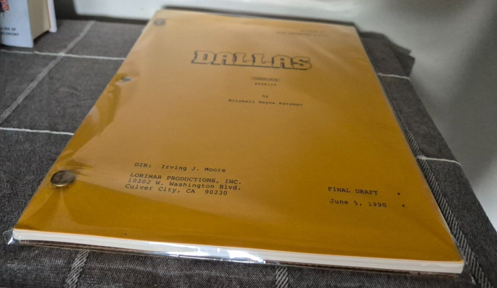 Dallas Script Terminus Sheree J. Wilson Patrick Duffy Final Draft Paris 1990