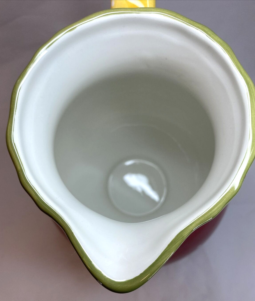Roscher & Co. Earthenware “Harmony Collection” Footed 2 Quart Pitcher