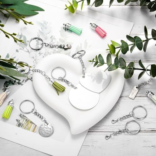 Pcs Keychain Rings with Chain Key Chain Making Kit Include Split Keyring 100