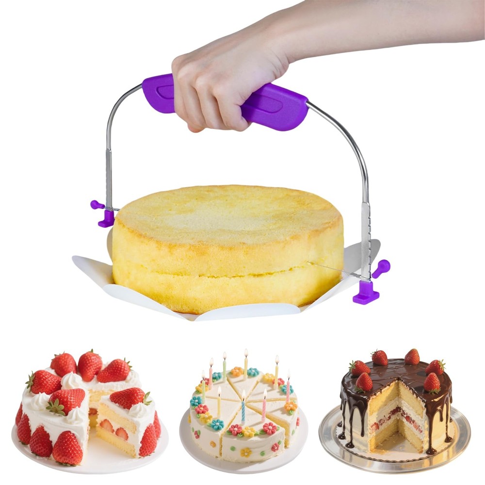 Adjustable Cake LevCake Cutter Slicer Leveler, 9 Different Height Premium Foo...