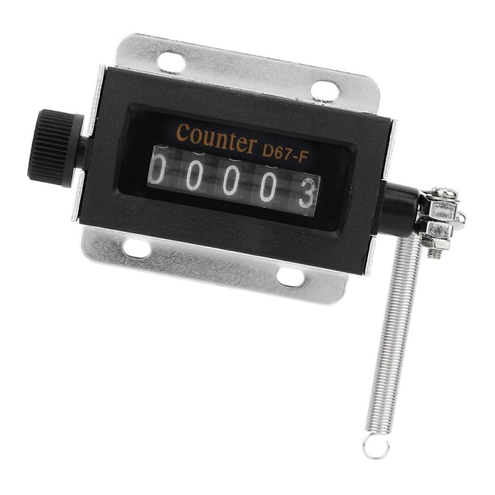D67F 5 Digit Mechanical Resettable Manual Hand Pull Stroke Tally Counter