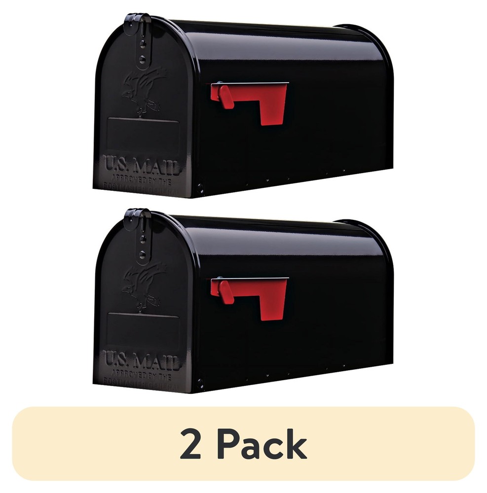 (2 pack) Architectural Mailboxes Elite Galvanized Steel, Medium, Post-Mount Mail