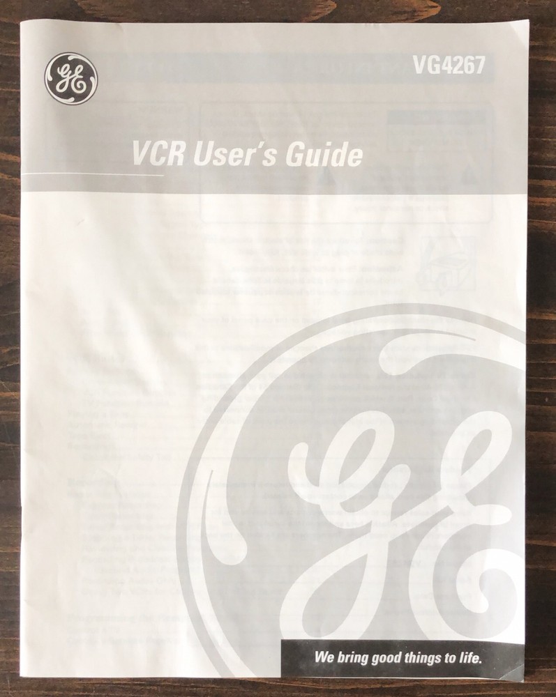 GE - VG4267 VCR User's Guide Manual (1997)