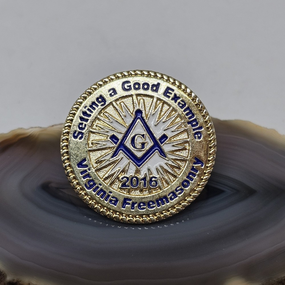 Virginia Freemasonry "Setting a Good Example" James Litten Lapel Pin 2016